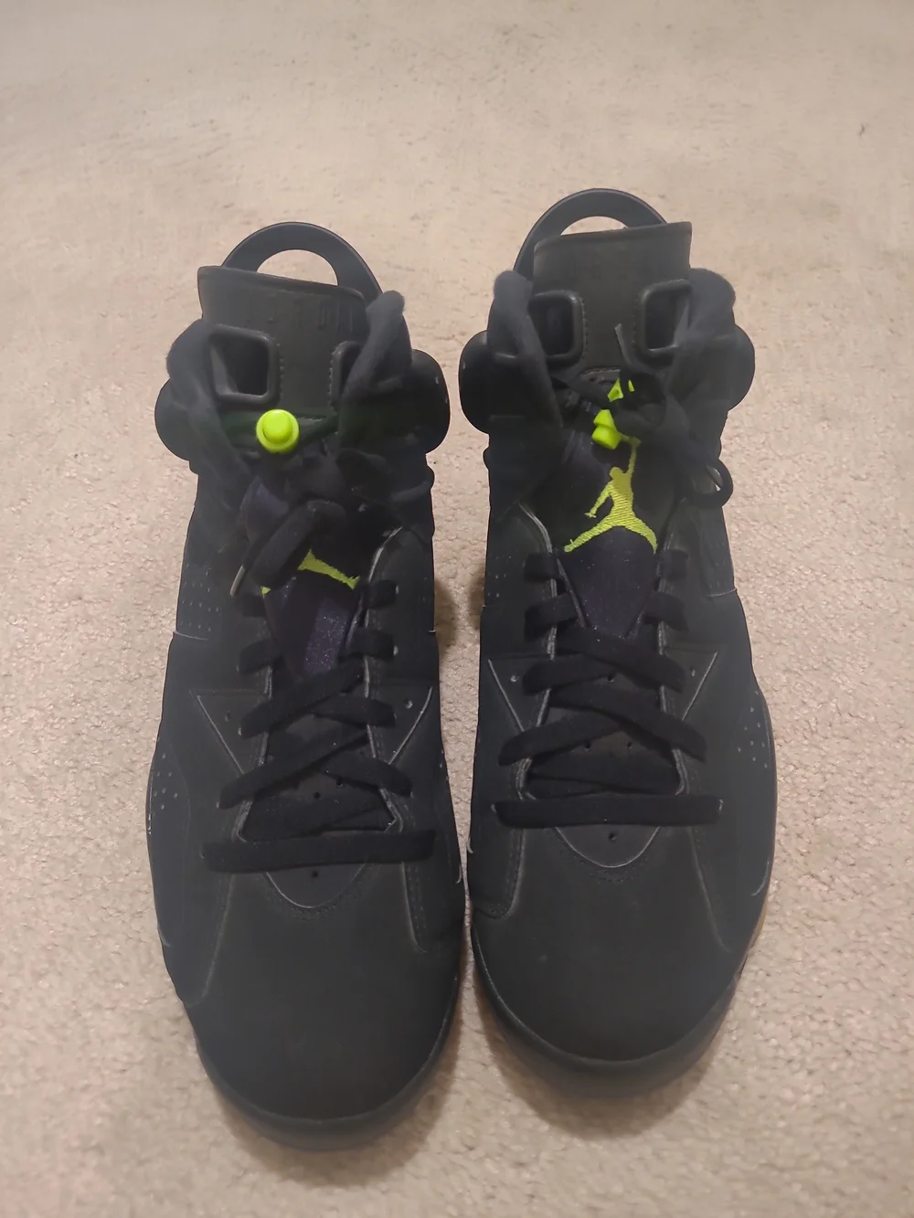 Jordan Air Jordan 6 Retro Electric Green Black High Top Mens Size 10.5m